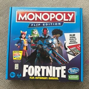 Monopoly Fortnite Flip Edition Board Game for Teens and Family Ages 13 and Up